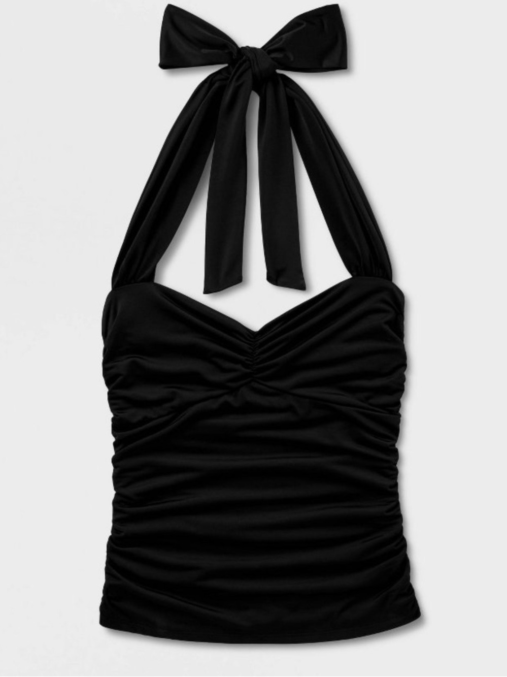 wild fable Black Halter Tie-Neck Tank Top